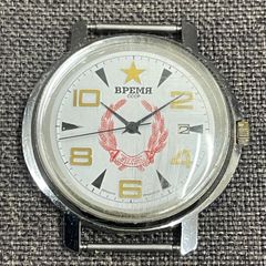 モスクワ CCCP手巻き時計 ホワイト文字盤 レザー - メルカリ