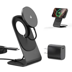 ワイヤレス充電器 Mag-Safe充電器 iphone17 マグネット式 【magsafe充電器＋magsafeスタンド+ 20W USB-Cアダプター】 USB-Cケーブル 1.5m付き マグセーフ充電器 スタンド/パッド くっつく アイフォーン17/1as