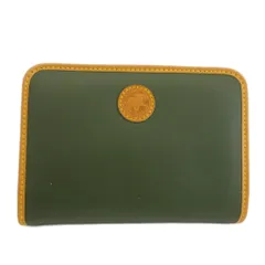 未使用級】 ハンティングワールド 三つ折り財布 キャンバス レザー