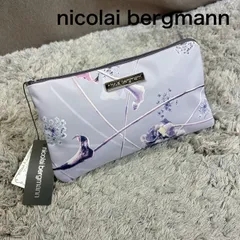 未使用 nicolai bergmann ニコライバーグマン マスクケース ポーチ L字ファスナー フローラルのサムネイル