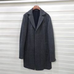 INHERIT チェック柄 ロングコート ウール混 - メルカリ