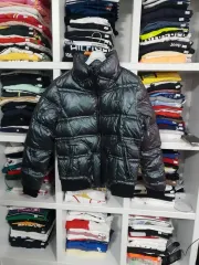 GUESS レディース ダウン ブラック グースダウン グースファー パーカのサムネイル