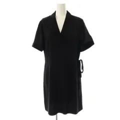 カルバンクラインジーンズ Calvin Klein Jeans カシュクールワンピース ミニ 半袖 S 黒 ブラック /AT ■OS ■SHのサムネイル