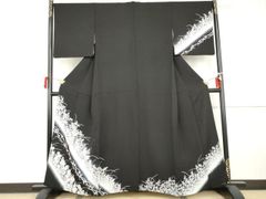 ひげ紬 訪問着 身丈 裄 紬 抽象模様 モード 着物 052b - メルカリ