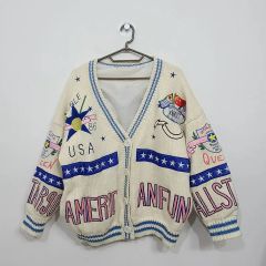 ALM カシミヤ100% ヴィンテージ ワッペン 装飾 ジャージ カシミア