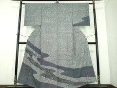訪問着 銀通し 相良刺繍 梅花 花びら 流線 着物 053b - メルカリ