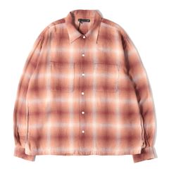50s style ピンクカスリ オープンカラーシャツ 開襟 レーヨン - メルカリ