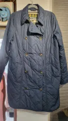 BARBOUR バブアー ネイビー キルティング ロング コートのサムネイル