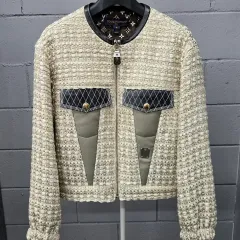 レディース36サイズ 百貨店購入 Louis Vuitton ルイヴィトン ルレックス ツイード フリル スリーブ ジャケットのサムネイル