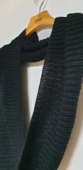 黒色 ニット ネックウォーマー