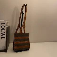CELINE / ヴィンテージ Celine セリーヌ ブラウン マカダム Starship Square スタシ マイクロ ミニ バックパックのサムネイル