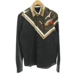 ヨシオクボ yoshio kubo Museum Shirts カジュアルシャツ 総柄 長袖 2 黒 ブラック YKF16203 /HNのサムネイル