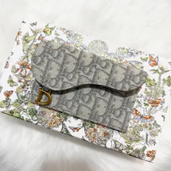 正規品 ディオール オブリーク サドル ジッパー カードウォレット