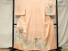平和屋着物■訪問着　刺繍　立波枝花文　暈し染め　金彩　正絹　逸品　CABF9738ev