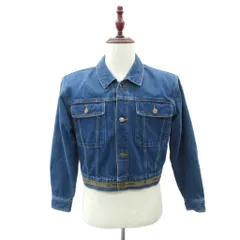 トラサルディ TRUSSARDI デニムジャケット ジージャン Gジャン 上着 ミドル丈 40 青 ブルー /SM30 ■ECD002のサムネイル