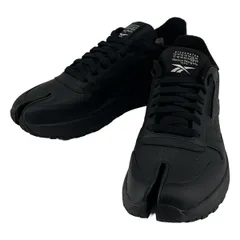 【美品】  Maison Margiela / メゾンマルジェラ | × Reebok / リーボック CLASSIC LEATHER TABI SHOES / レザー タビ シューズ スニーカー 足袋 | 28.0 | ブラック | メンズ