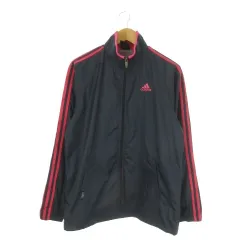 アディダス adidas Clima365 ジャケット ジャージ L 紺 ネイビー スタンドカラー スリーストライプス /AO17 ■GY99