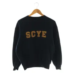 サイ SCYE Fleese Back Jersey Sweatshirtスウェット トレーナー プルオーバー ロゴ 裏起毛 36 紺 オレンジ /CX ■OSのサムネイル