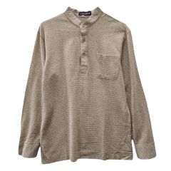 BASHECINQ 洗える ペイズリー 金ボタン ハートチャーム ロングシャツ 