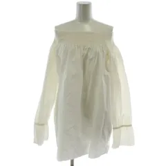 エムエムシックス メゾンマルジェラ MM6 Maison Margiela シャツ ブラウス S オフホワイト 長袖 オフショルダー シャーリング S32NC0424 S35722 /GGのサムネイル