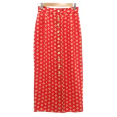 ヴァレンティノ ガラヴァーニ VALENTINO GARAVANI スカート 赤 レッド 花柄 ボタンフロント ミディ丈 /SC ■ECF003のサムネイル