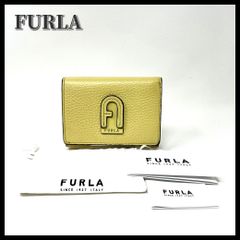 極美品✨ FURLA フルラ ダフネ 三つ折り財布 アーチロゴ ブラウン ロゴ
