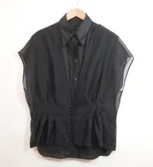 ADORE (38) ラスター麻シアーレイヤードブラウス アドーア 5312110501 黒 トップス　K5-17