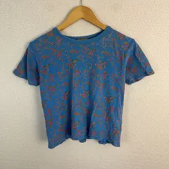 BETTY'S BLUE べティーズブルー 半袖 Tシャツ 総柄 ブルー Mサイズ レディース 古着 レトロ Y2K