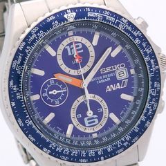稼働品 SEIKO腕時計パイロットクロノグラフ ANA ハッピーフライト