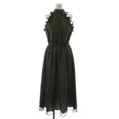マークジェイコブス MARC JACOBS RUNWAY ワンピース シルク 00 黒 ノースリーブ ドット柄 ロング丈 W419017319 /GGのサムネイル