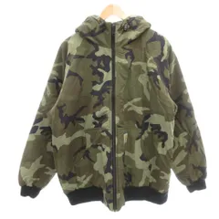 カーハート carhartt 美品 マウンテンパーカー ジャケット カーキ色 迷彩柄 カモフラ柄 フード リブ /SJ ■ECC001のサムネイル