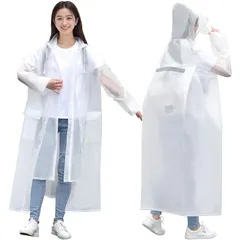 【新品】 [Xrkuu] レインコート レインポンチョ メンズ レディース バイク用 雨具 リュック対応 ロング丈 ポケット 反射テープ 二重透明レインバイザー付き 防風防水 軽量 EVA撥水加工 自転車用 アウトドア 通勤 通学 梅雨対策 台風 豪雨対応 0