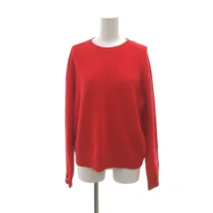 ユニクロ UNIQLO  × ANYA HINDMARCH 美品 コラボ ニット セーター カシミヤ M 赤 レッド 無地 ラウンドネック 長袖 /MX ■ECF004