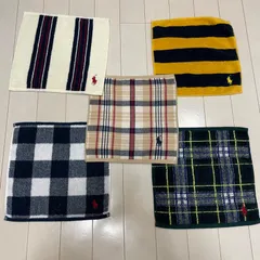 ※ここちん様専用※POLO RALPH LAUREN タオルハンカチ 5枚セット チェック柄 ボーダー柄 ポニー刺繍