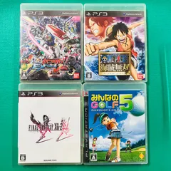 【4点セット】PS3  機動戦士ガンダム エクストリームバーサス ワンピース 海賊無双 FINAL FANTASY XIII-2 FF13-2 みんなのGOLF 5 プレイステーション3