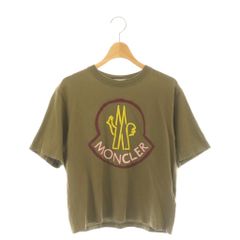 モンクレール 文字ロゴ ワッペン グリーン Tシャツ XS 国内正規品 5S99 