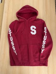 STUSSY ブラウン フルジップパーカー L ワッフル地 ロゴ もんこ様専用