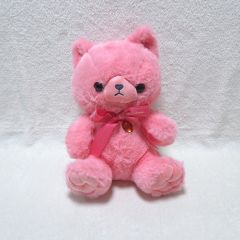 ハンドメイド 手作り ぬいぐるみ 猫 ピンク 一点限定 - メルカリ