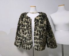 MURUA レオパード柄 シャギーカーディガン ベージュ系 フリー 