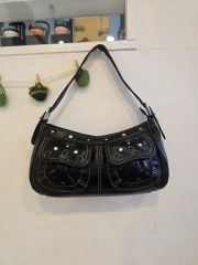 genuine leather バーニーズニューヨーク購入 クロコハンドバッグ 