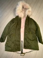 入手困難☆ BENETTON ベネトン フェイクファー フード ブルゾン 