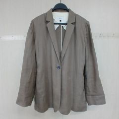 麻混 ジャケット 新品未使用 杢ベージュ 春夏 日本製 ヤマダヤ 