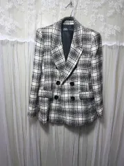 ザラ ZARA チェック ダブル ジャケット