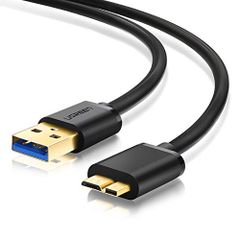 UGREEN USB3.0 MicroB USB 케이블 타입 A 남성 - 마이크로 타입 B 남성 고속 전송과 급속 충전 외장 HDD SSD Blu-ray BD 드라이브 디지털 카메라 Galaxy Note3 S5 등에 대응 2Mpms 7ddb7251