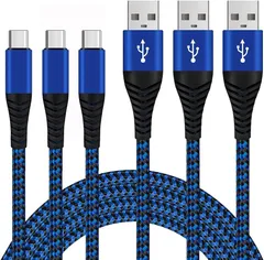 USB Type C ケーブル 3A急速充電 【3本セット 2m*3】 USB スマホ タイプC 高耐久 高速データ転送対応 ナイロン編み 断線防止 柔軟性あり iPhone 16/15 充電ケーブル Sony Xperia/Samsung/ e944347b
