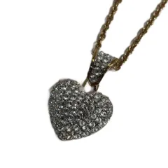 スワロフスキー SWAROVSKI ネックレス ペンダント ハートモチーフ ラインストーン ゴールドカラー シルバーカラー ■GY99