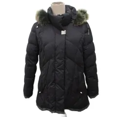 バルマン BALMAIN ダウンジャケット ロング丈 リアルファー ブルーフォックスファー M 黒 ブラック T501D-75F IBO87のサムネイル