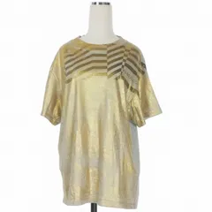 ゴールデングース GOLDEN GOOSE プリントTシャツ カットソー 半袖 M ゴールド/グレー G27D028.A3のサムネイル