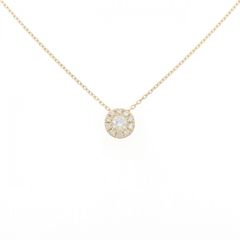 k18PG ポンテヴェキオ 一粒 ダイヤモンド ネックレス 0.1ct ゴールド 