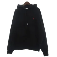 アミ アレクサンドル マテュッシ ami alexandre mattiussi パーカー スウェット プルオーバー 長袖 裏毛 ロゴ刺繍 黒 ブラック XXL 大きいサイズのサムネイル